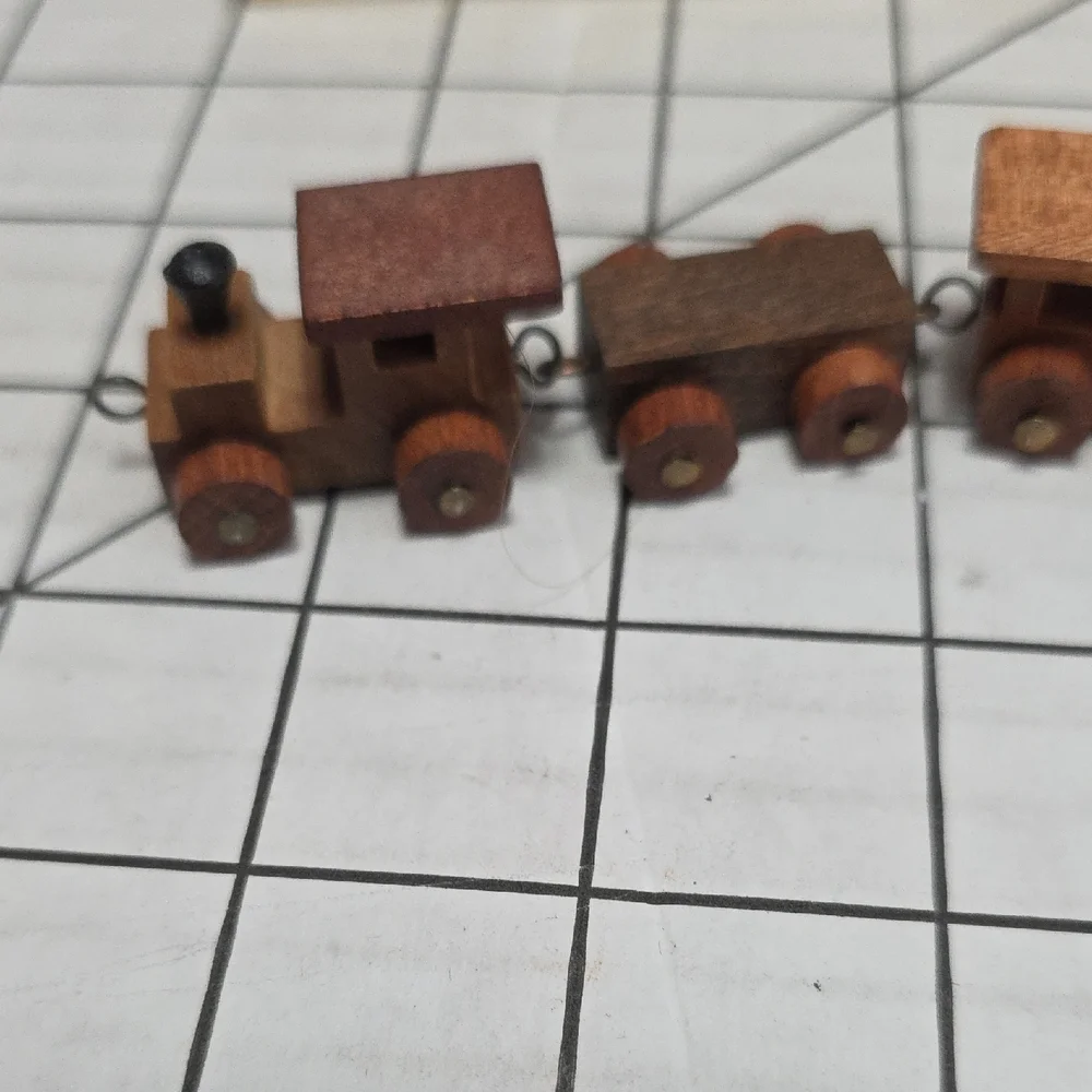 Wooden Block Set Loquai Holzkunst West Germany Original Wooden Train Set Vintage